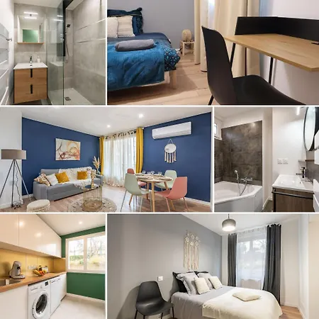 Amja Proche Clinique Saint-roch 3 3 Salles De Bain Parking Gratuit Ideal Famille Groupe Coworking 10 Min Centre 10 Min 5 Min Sortie Autoroute *