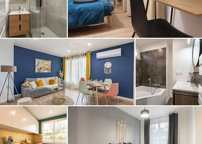Amja Proche Clinique Saint-roch 3 3 Salles De Bain Parking Gratuit Ideal Famille Groupe Coworking 10 Min Centre 10 Min 5 Min Sortie Autoroute *